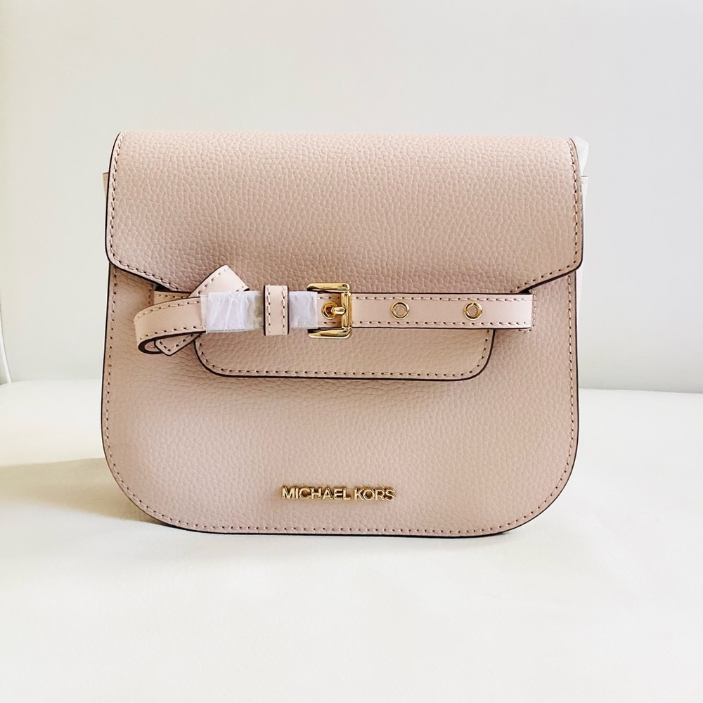 Michael Kors Blush Leather Crossbody with Gold Details Small NWOT - Picture 1 of 11